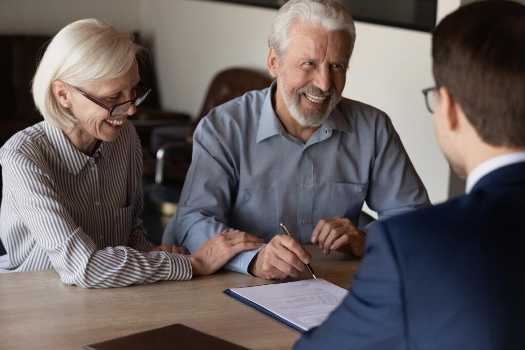 Family discussing estate planning with a lawyer